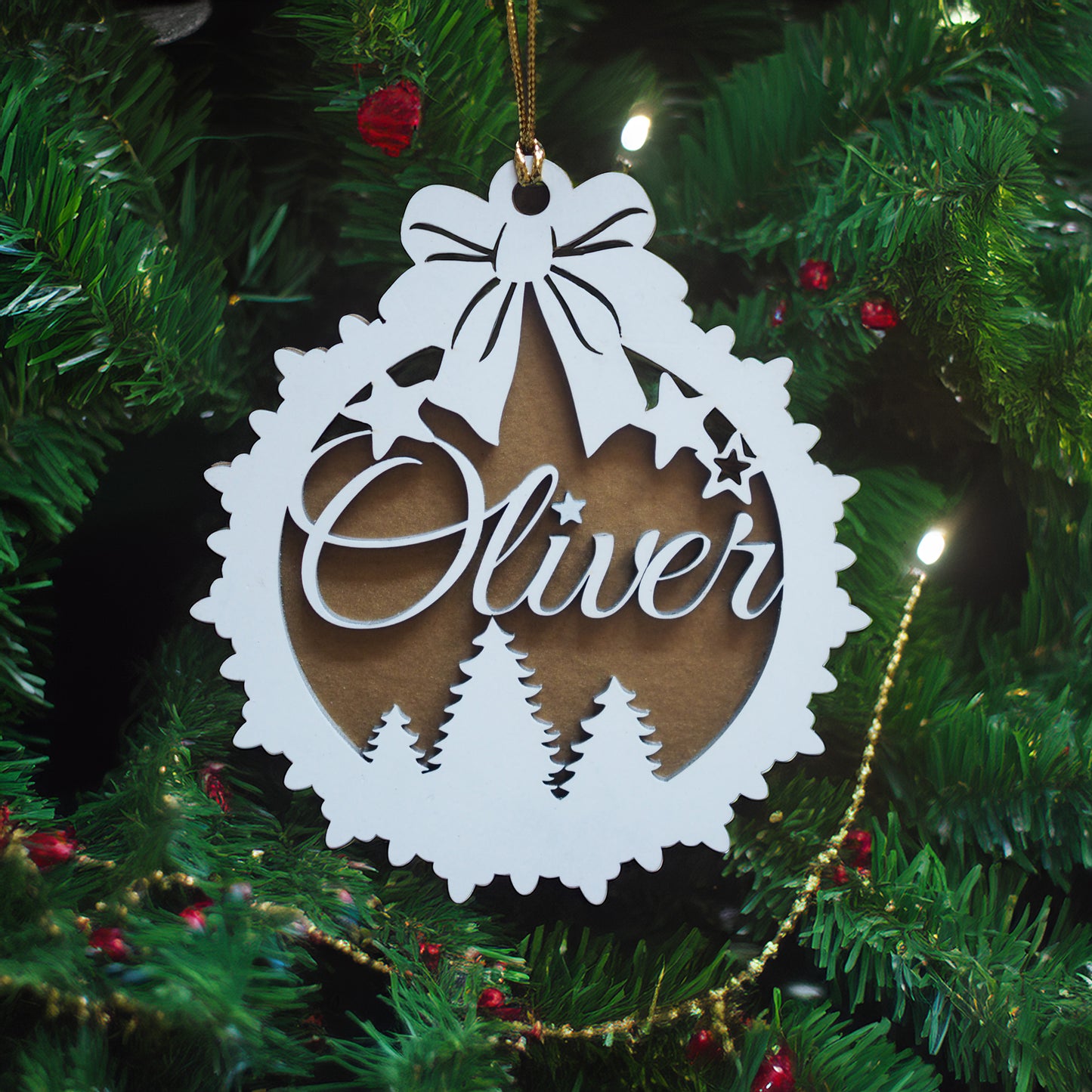 Personalized Christmas Ornaments with Names - Christmas Tree Decorations and Holiday Gifts for Kids, Adults, and Families